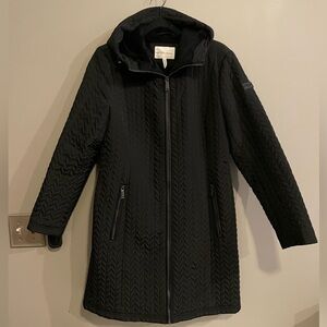 Women's Black BCBGeneration Quilted long Jacket. Size large